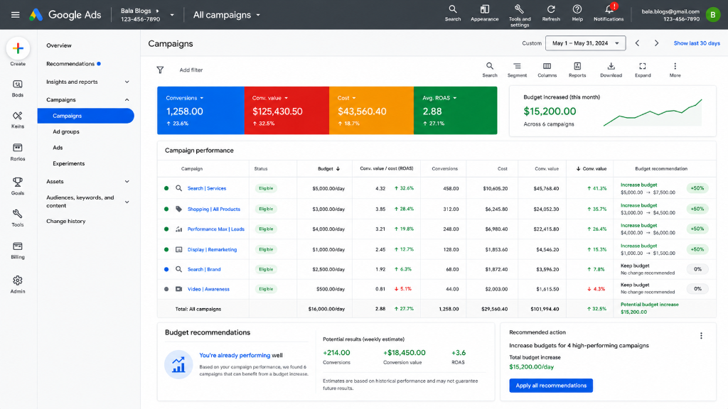 Google Ads Optimization: Increase Budget for Winning Campaigns