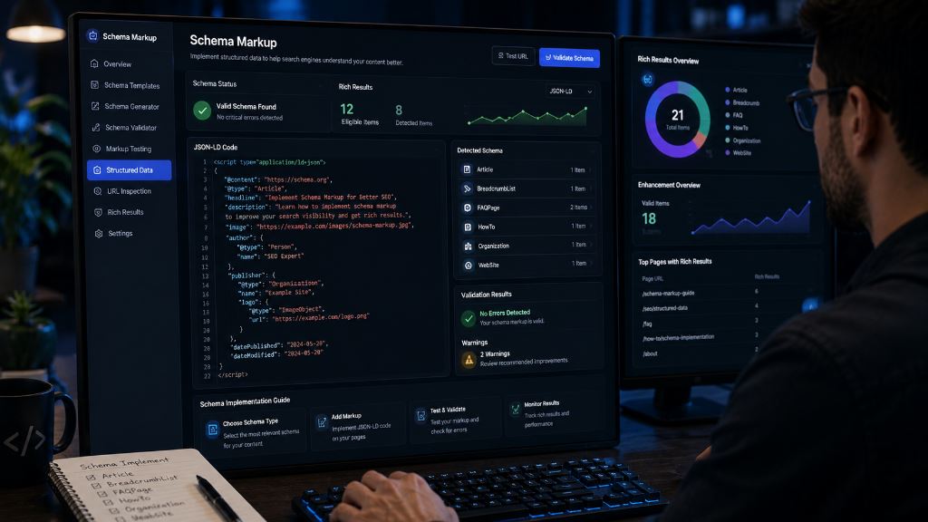 Implement Schema Markup: Structured Data Validation Dashboard for Entity Search Optimization