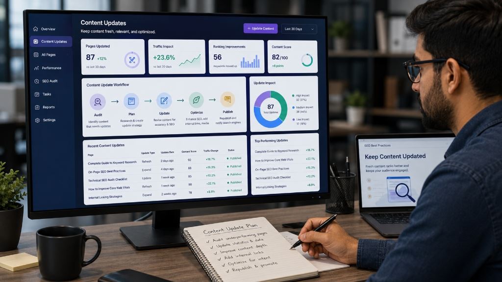 Keep Content Updated: Content Freshness and Optimization Dashboard for Search Engine Rankings