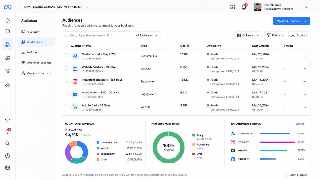 Building Custom Audiences in Meta Business Manager