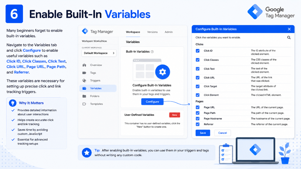 Enable Built In Variables Configuration Diagram